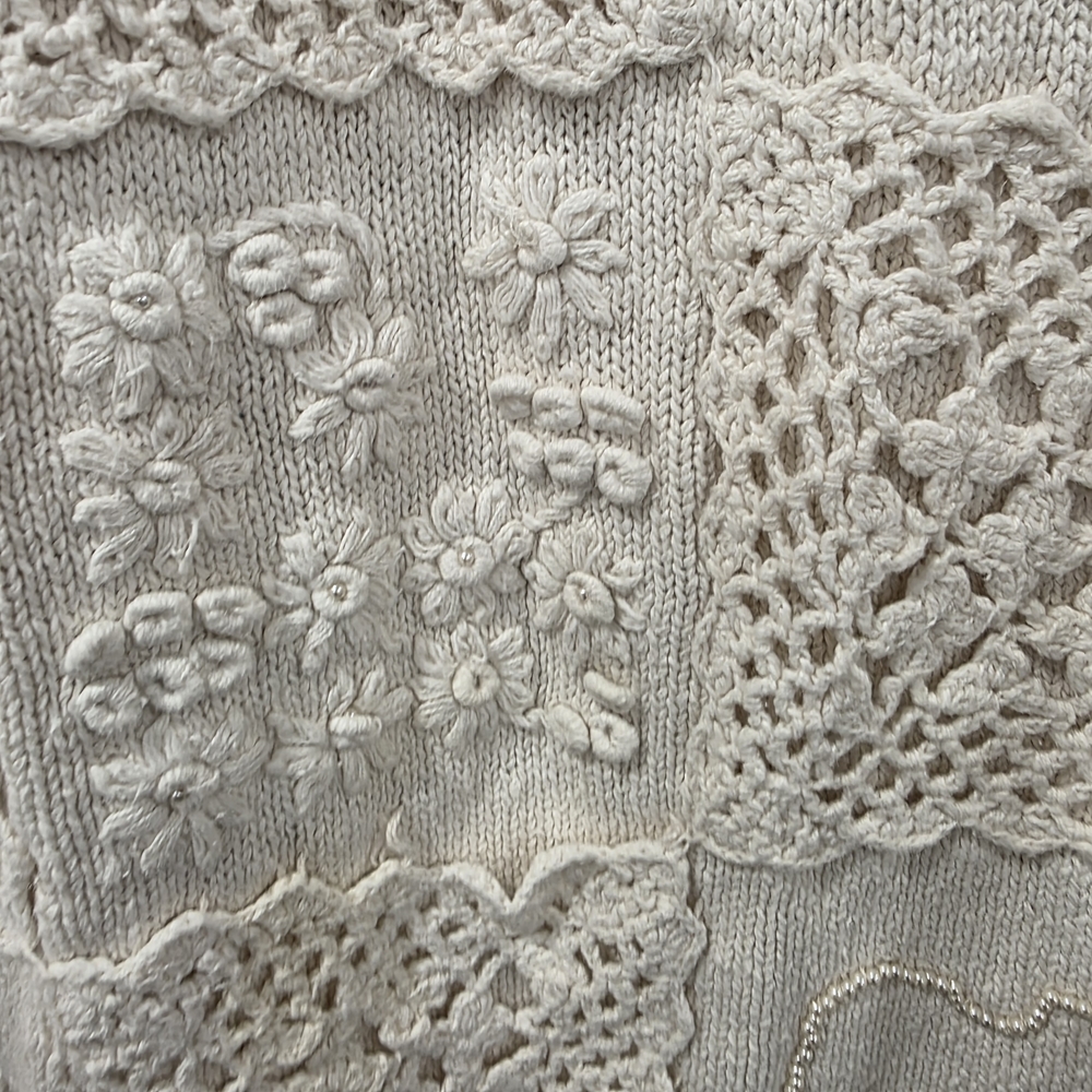 Ivory Patchwork Sweater - Picture 9 of 9